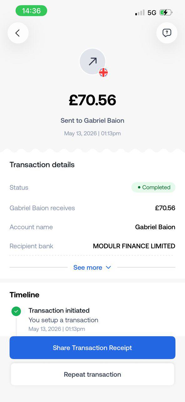Payment proof 1