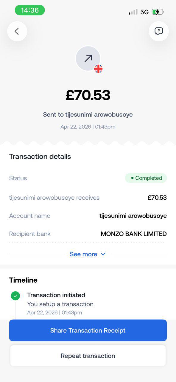 Payment proof 6